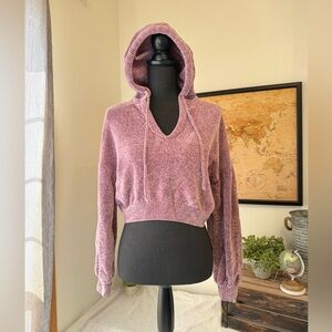 Nikka K cropped chenille hoodie